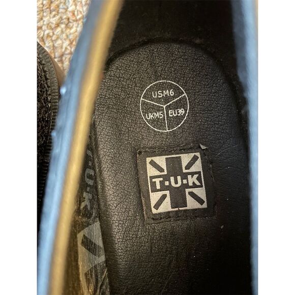 T.U.K Women's Black Glitter Slip-On Creepers Size 6 - Picture 4 of 6